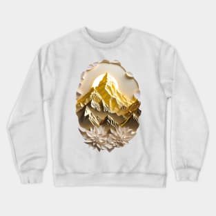 Paper quilling art - Golden mountains ! Crewneck Sweatshirt